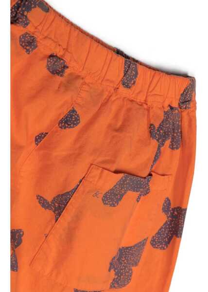 Pantaloni casual Bobo Choses Big Cat All Over Woven Pants ORANGE Baieti (BM 15748376) 3