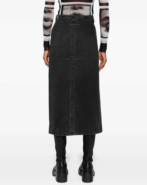 Fuste casual MM6 Maison Margiela Long Denim Skirt GREY Femei (BM 15748526) 4