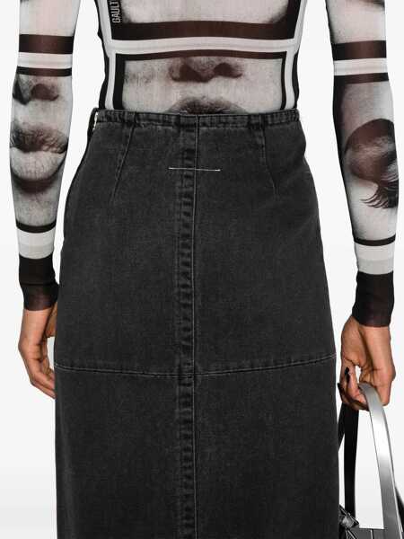 Fuste casual MM6 Maison Margiela Long Denim Skirt GREY Femei (BM 15748526) 5