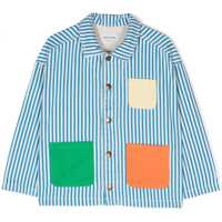 Jachete Striped Color Block Denim Jacket Baieti