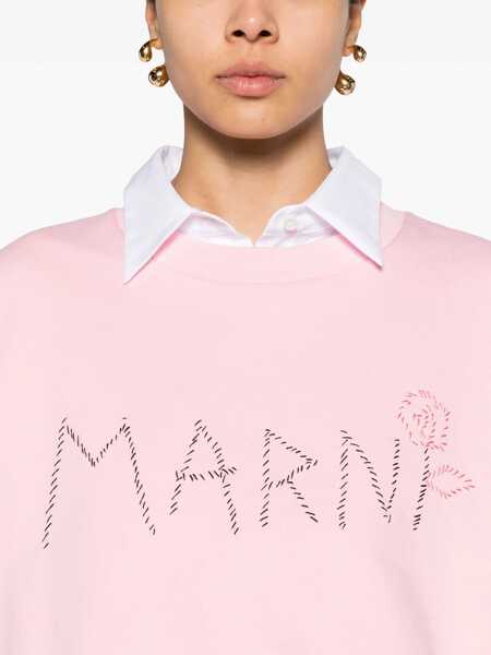 Bluze de trening Marni Sweatshirt With Logo PINK Femei (BM 15749096) 5