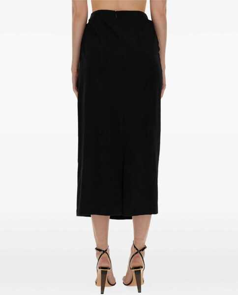 Fuste casual ALYSI Skirt With Hook BLACK Femei (BM 15749162) 4