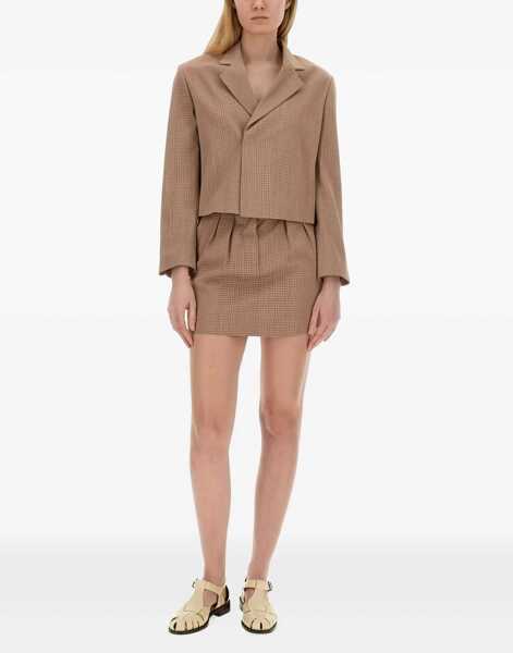 Sacouri office ALYSI Cropped Jacket BROWN Femei (BM 15749177) 2