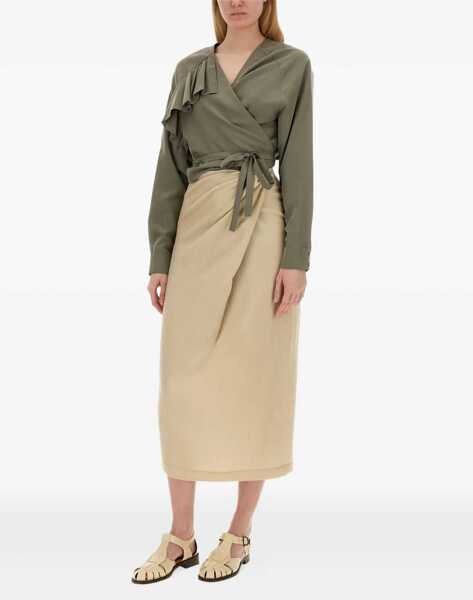Fuste casual ALYSI Skirt With Hook BEIGE Femei (BM 15749192) 2