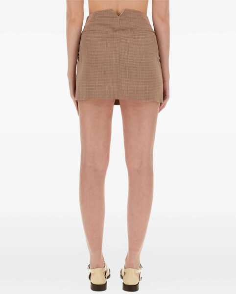 Fuste casual ALYSI Mini Skirt BROWN Femei (BM 15749195) 4