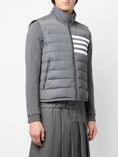 Veste casual Thom Browne 4Bar Vest GREY Barbati (BM 15749735) 3
