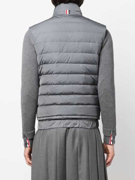 Veste casual Thom Browne 4Bar Vest GREY Barbati (BM 15749735) 4
