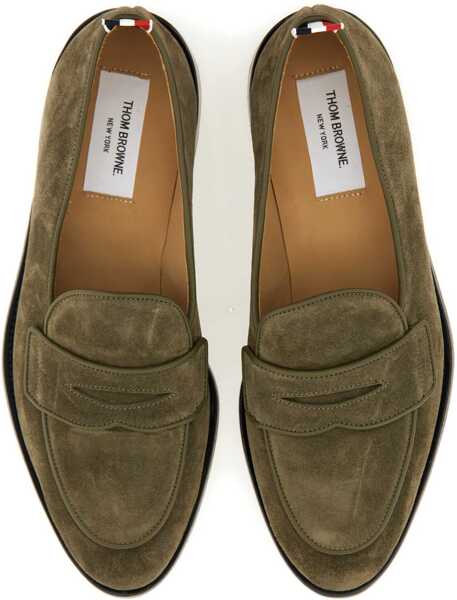 Mocasini Thom Browne Varsity Loafer Penny GREEN Barbati (BM 15749789) 2