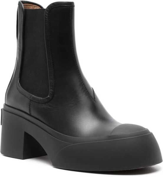 Cizme scurte Marni Leather Boot BLACK Femei (BM 15749843) 2