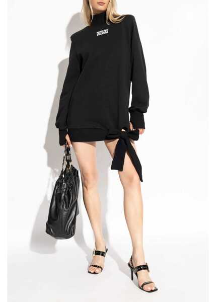 Rochii casual Versace Jeans Couture Sweatshirt Dress With Logo BLACK Femei (BM 15749903) 2