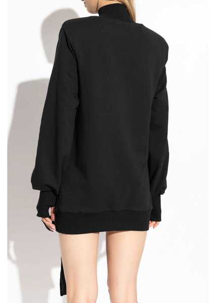 Rochii casual Versace Jeans Couture Sweatshirt Dress With Logo BLACK Femei (BM 15749903) 4