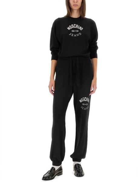 Salopete MOSCHINO JEANS Jogging Pants With Logo BLACK Femei (BM 15749912) 2