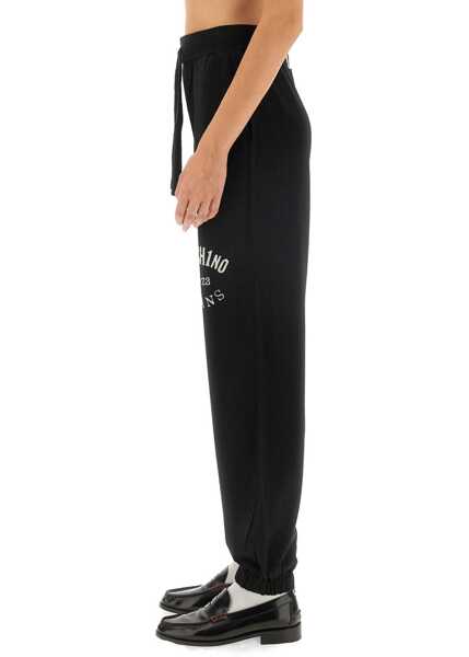 Salopete MOSCHINO JEANS Jogging Pants With Logo BLACK Femei (BM 15749912) 4