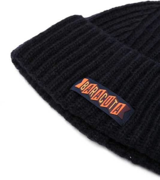 Caciuli Baracuta Beanie Hat With Logo Patch BLUE Barbati (BM 15749987) 2