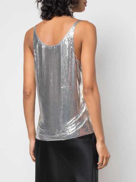 Bluze RABANNE Wire Mesh Top SILVER Femei (BM 15750230) 4