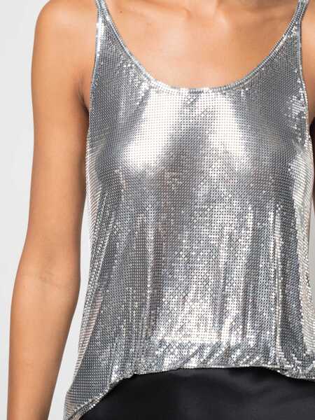 Bluze RABANNE Wire Mesh Top SILVER Femei (BM 15750230) 5
