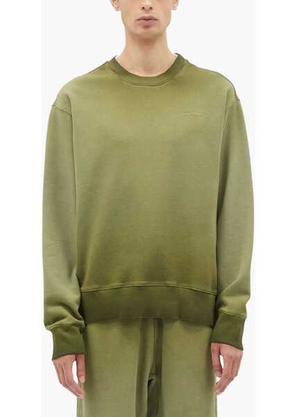 Bluze de trening MSGM Washed Out Jersey Sweatshirt GREEN Barbati (BM 15750248) 3