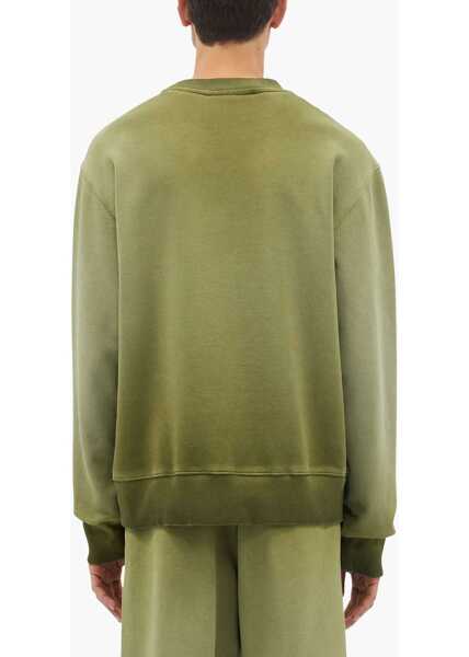 Bluze de trening MSGM Washed Out Jersey Sweatshirt GREEN Barbati (BM 15750248) 4