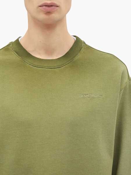 Bluze de trening MSGM Washed Out Jersey Sweatshirt GREEN Barbati (BM 15750248) 5