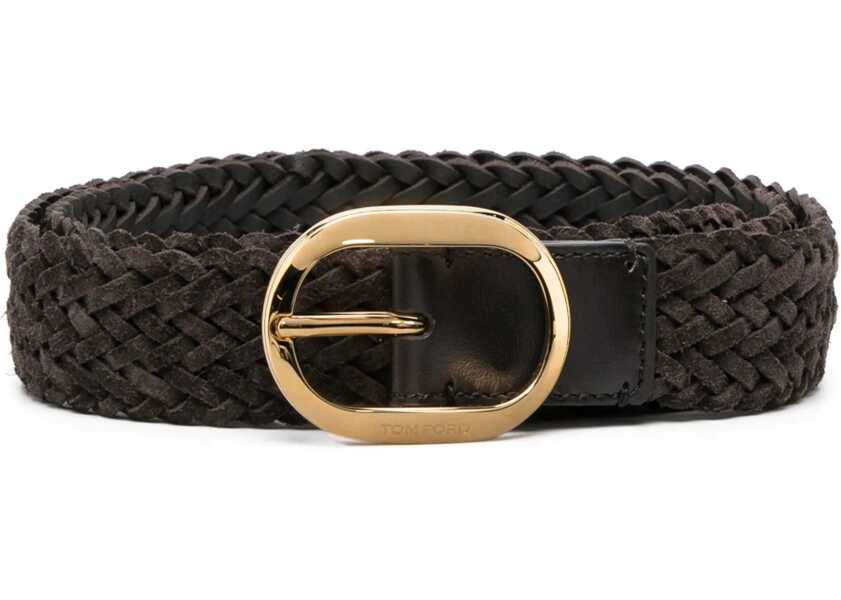 Curele Tom Ford Woven Leather Belt BROWN Barbati (BM 15750362) 1