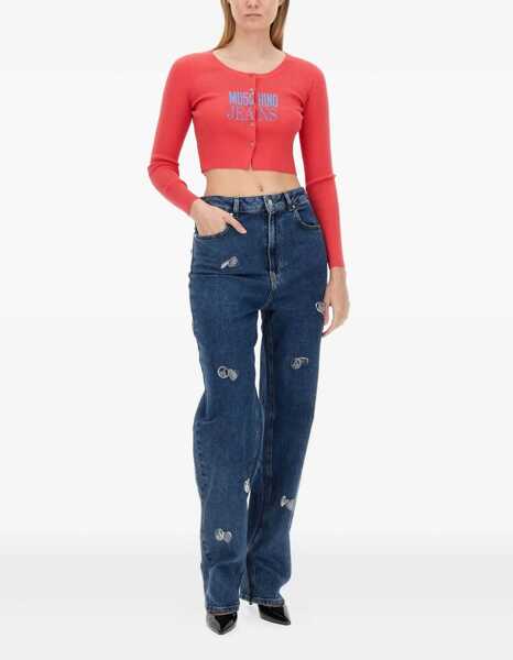 Cardigane MOSCHINO JEANS Cropped Cardigan WHITE Femei (BM 15751145) 2