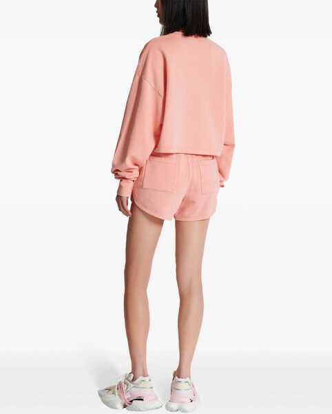 Hanorace Balmain Sweatshirt With Logo PINK Femei (BM 15751262) 4