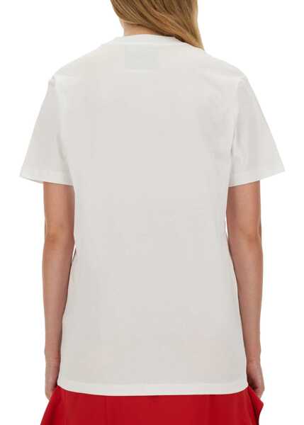 Tricouri Moschino T-Shirt With Logo WHITE Femei (BM 15751295) 3