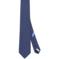 Accesorii Ferragamo pentru Barbati - Cravate Ferragamo Tie With Logo Print BLUE Barbati (BM 15751796) - B-mall.ro