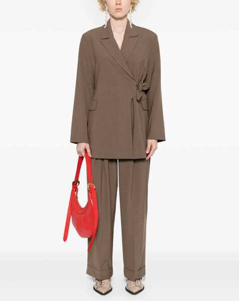 Sacouri Ganni Asymmetrical Blazer BROWN Femei (BM 15751958) 2