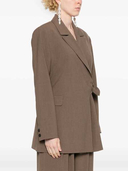 Sacouri Ganni Asymmetrical Blazer BROWN Femei (BM 15751958) 3
