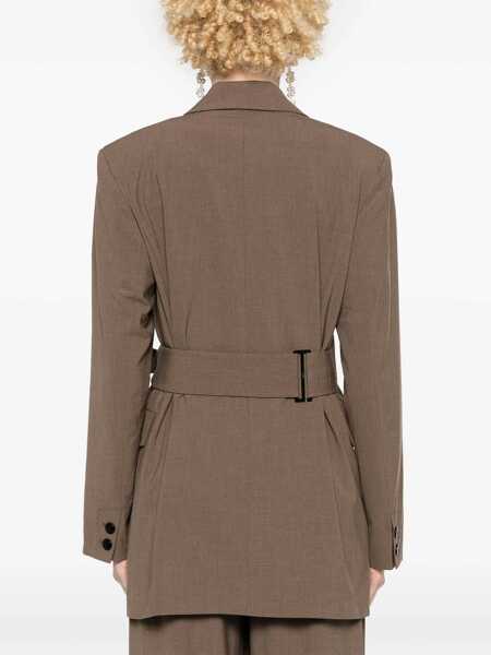 Sacouri Ganni Asymmetrical Blazer BROWN Femei (BM 15751958) 4