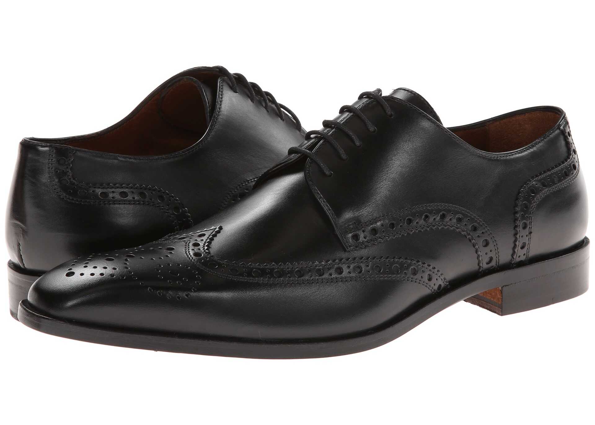 Pantof Massimo Matteo 5-Eye Wing Tip* Black