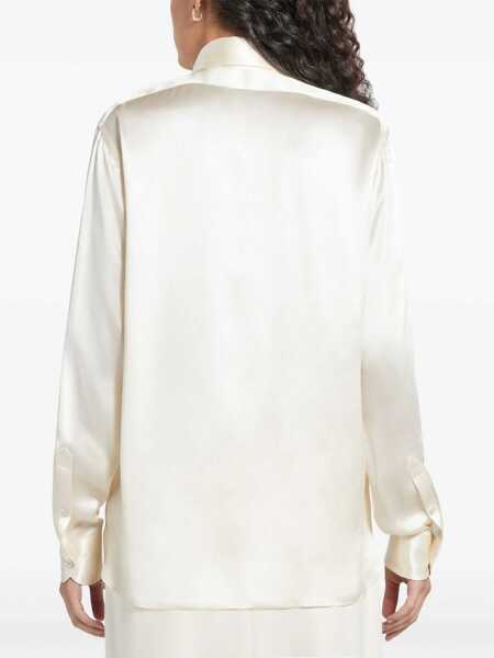 Camasi office Tom Ford Silk Shirt IVORY Femei (BM 15753437) 4