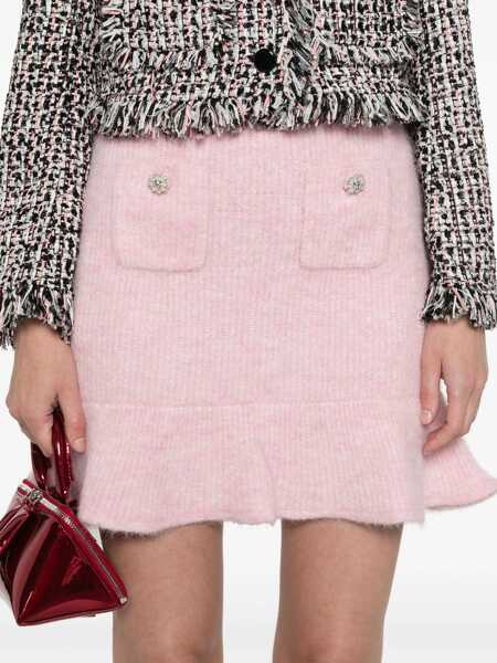 Fuste casual Self-Portrait Knitted Mini Skirt PINK Femei (BM 15753881) 5