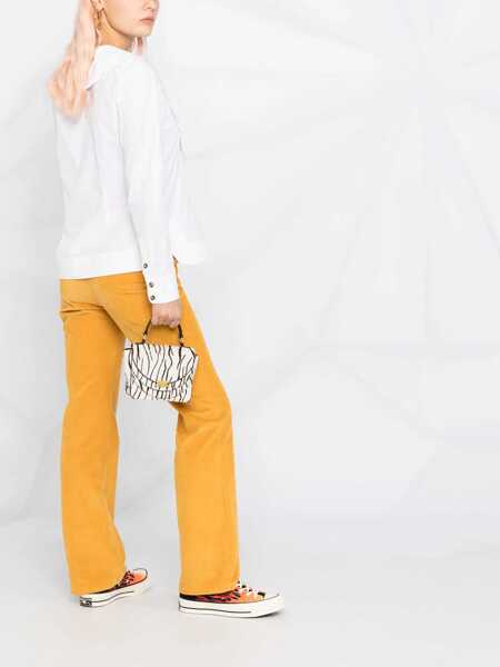 Camasi elegante Ganni Peter Pan Collar Shirt WHITE Femei (BM 15753950) 4