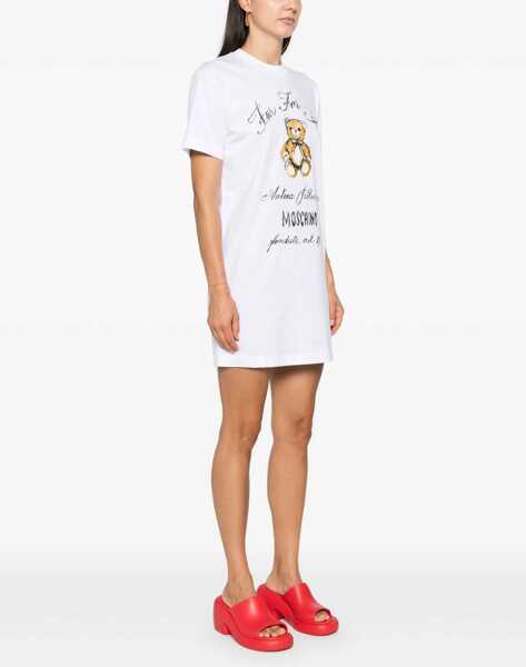 Rochii casual Moschino Dress With Logo WHITE Femei (BM 15754166) 3