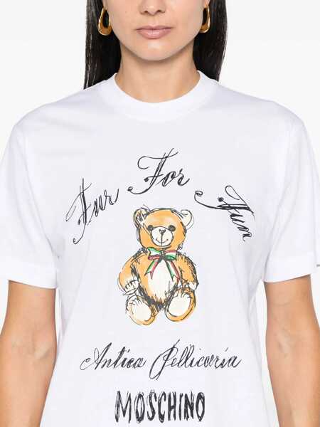 Rochii casual Moschino Dress With Logo WHITE Femei (BM 15754166) 5