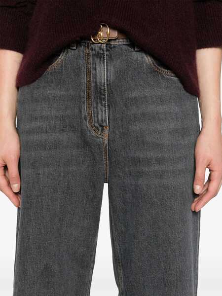 Blugi skinny ETRO Baggy Jacquard Jeans GREY Femei (BM 15754577) 5