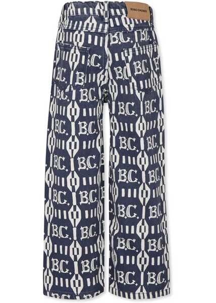 Pantaloni casual Bobo Choses B.c Vintage All Over Five Pockets Straight Pants BLUE Baieti (BM 15755303) 2