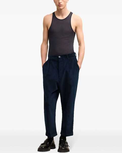 Pantaloni casual AMI Paris Carrot Fit Pants BLUE Barbati (BM 15755738) 2