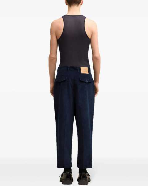 Pantaloni casual AMI Paris Carrot Fit Pants BLUE Barbati (BM 15755738) 4