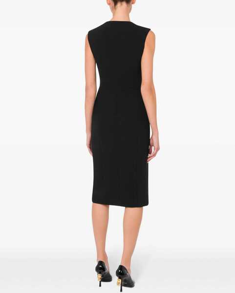 Rochii casual Moschino Crepe Dress BLACK Femei (BM 15756272) 3