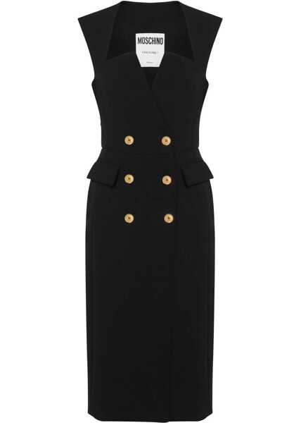 Rochii casual Moschino Crepe Dress BLACK Femei (BM 15756272) 1