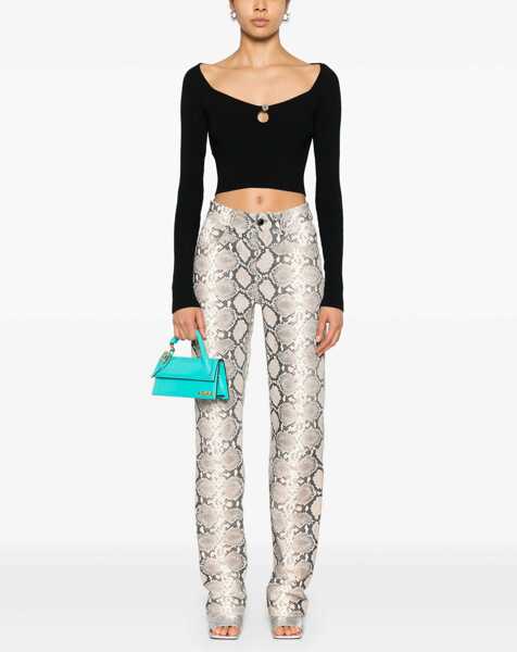 Bluze MOSCHINO JEANS Ribbed Crop Top BLACK Femei (BM 15756287) 2