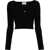 MOSCHINO JEANS Ribbed Crop Top BLACK