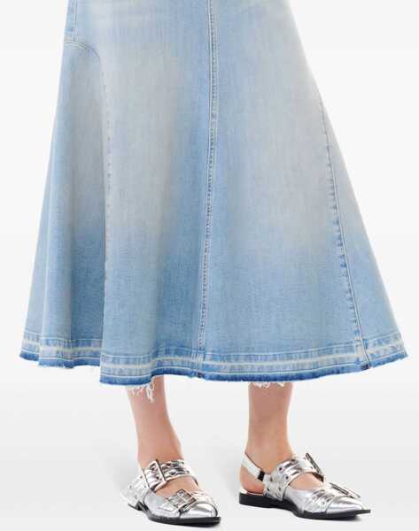 Balerini Ganni Ballerina With Buckle SILVER Femei (BM 15756428) 4