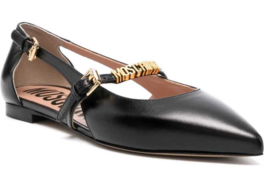 Balerini Moschino Leather Ballerina BLACK Femei (BM 15756575) 2
