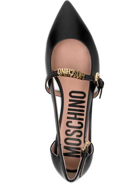 Balerini Moschino Leather Ballerina BLACK Femei (BM 15756575) 4