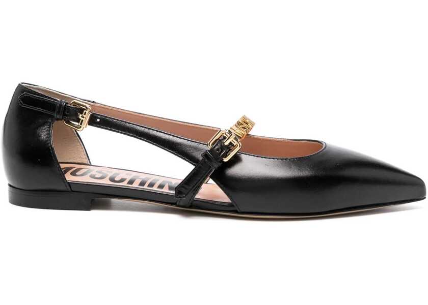 Balerini Moschino Leather Ballerina BLACK Femei (BM 15756575) 1