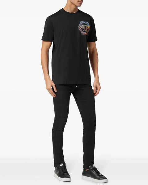Tricouri Philipp Plein T-Shirt With Logo BLACK Barbati (BM 15756602) 2